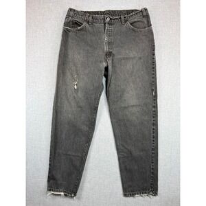 VTG 90s Levis 550 Relaxed Fit Jeans Men 38x30 Distressed Charcoal Faded USA Made